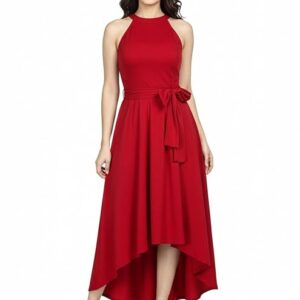 Women's Western High Low Knee Long One Piece Dress