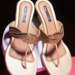 Marie Claire Sherry Wedge TH E Women Casual Slipper in Gold