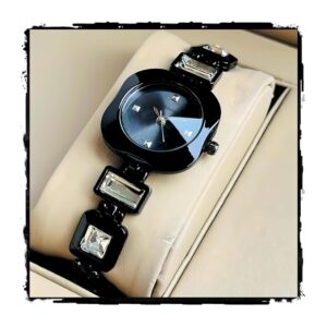 styledose Luxury Round Dial in Square case with Ston Studded brecelet Strap Quartz Analogue Wrist Watches for Women's & Girls&Miss&Ladies