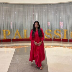 MOKOSH Women Cotton Embroidered Handwork Beadswork Full Sleeve Sweet Heart Neck Anarkali Kurta with Palazzo Dupatta Set